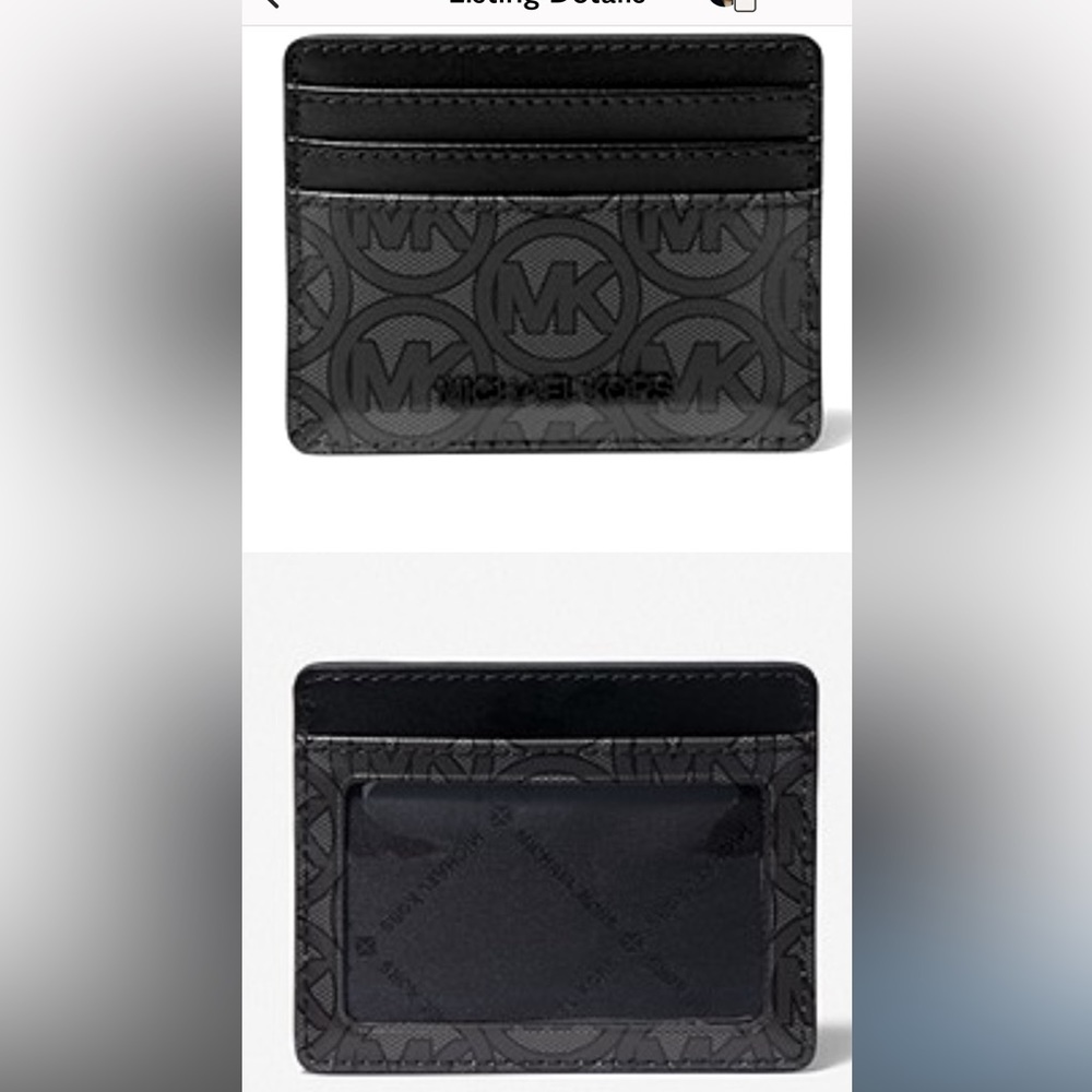 Michael Kors Jodie Logo Jacquard Card Case Wallet ✨brand new✨